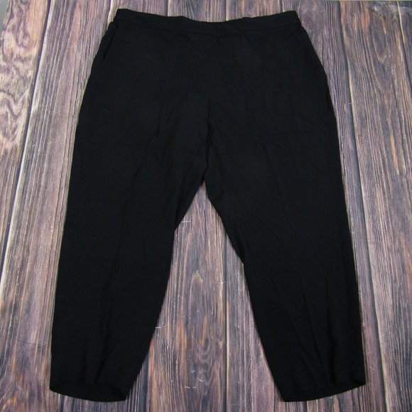 J Crew NEW NWT Womens 22 Black Jamie Pants Relaxed Fit Crop Tapered Leg - Picture 2 of 7